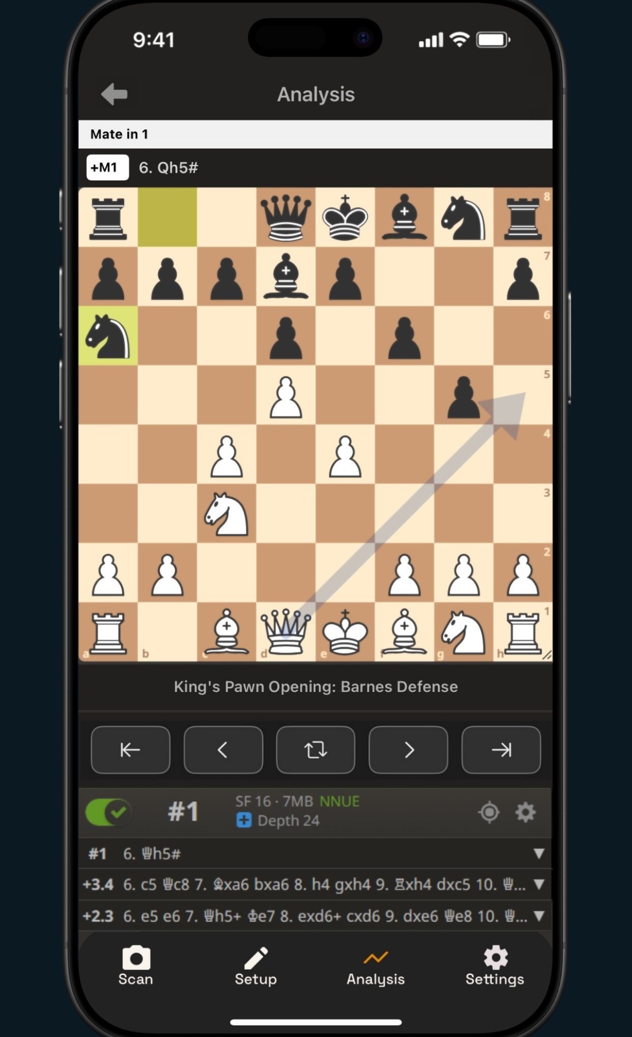 Checkmate AI stockfish analysis screen